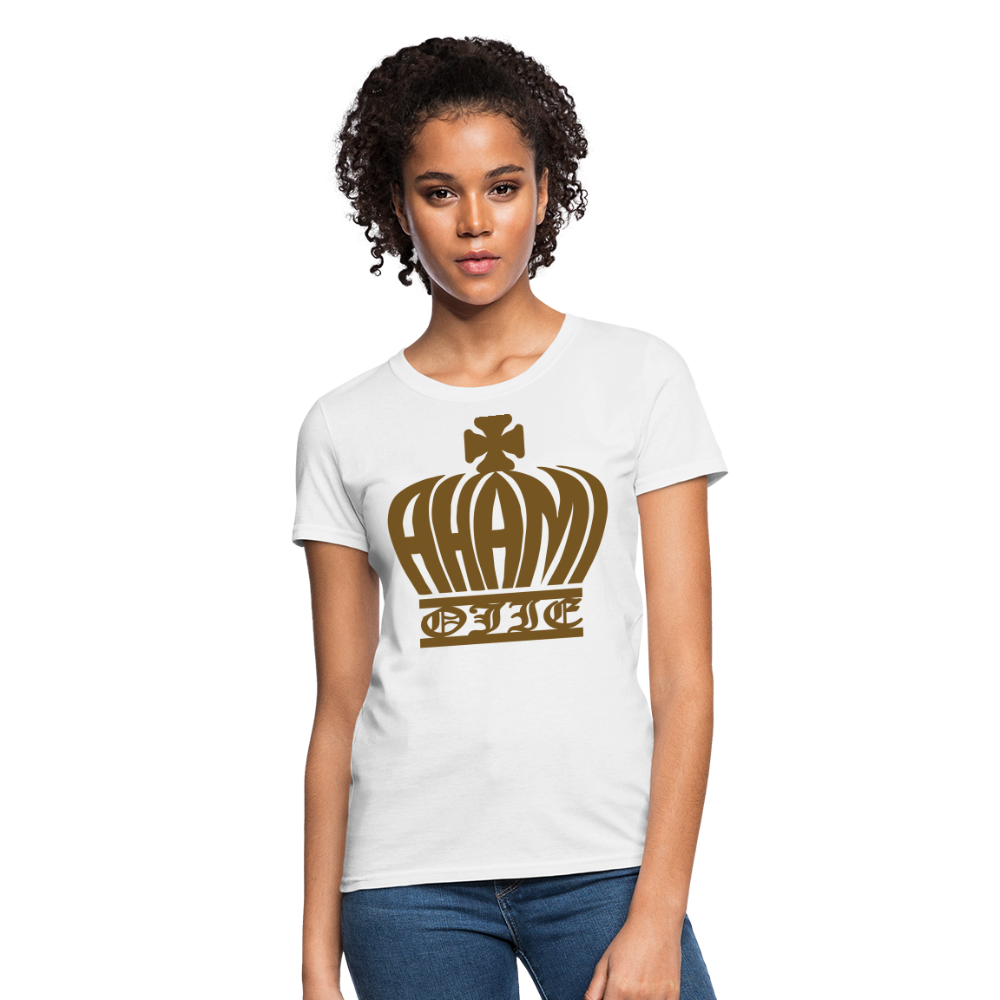 Ahamiojie Logo Royalty-shirt (Womens) - white